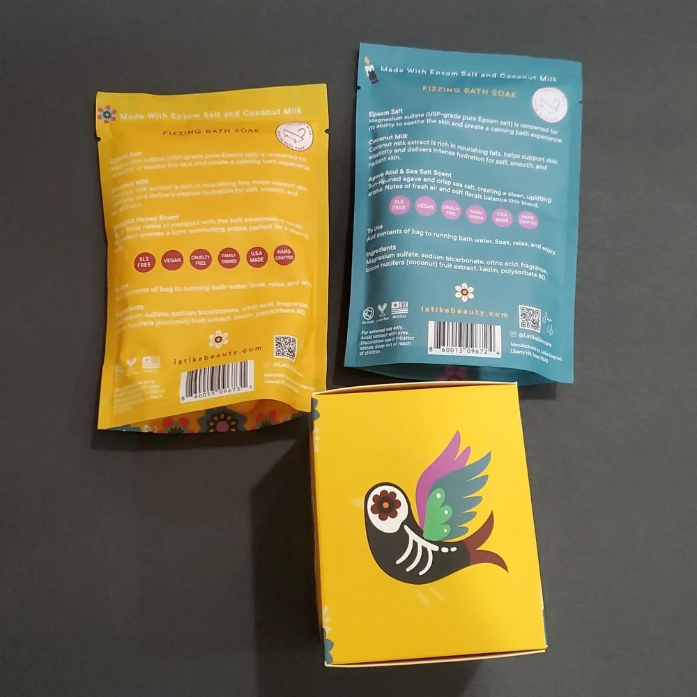 Latika Día‎ de (los) Muertos 2pack bath bomb and fizzing bath soak new FREE